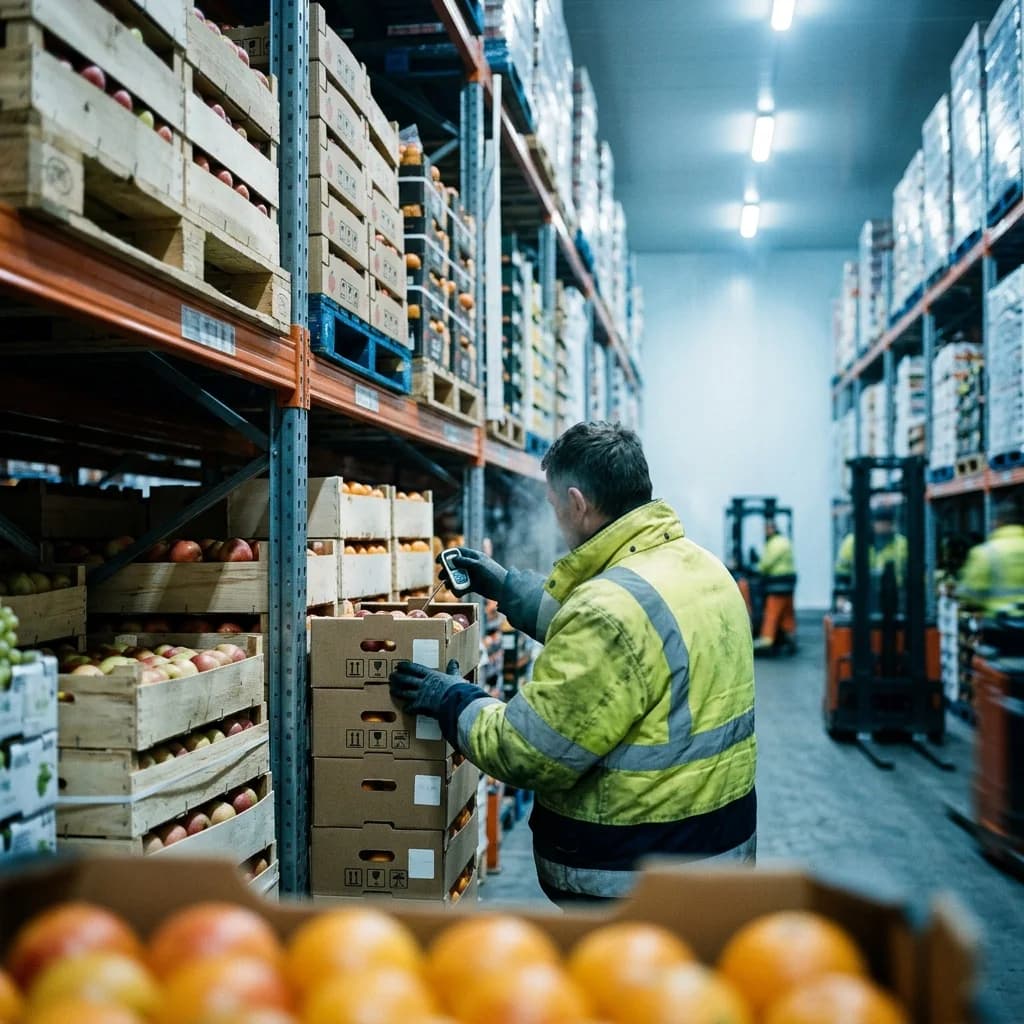 Warehouse worker scanning a shipment for a quality claim review